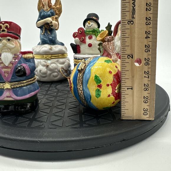 Lot Of 5 Christmas Theme Trinket, Pill, Ring Boxes - Picture 6 of 8